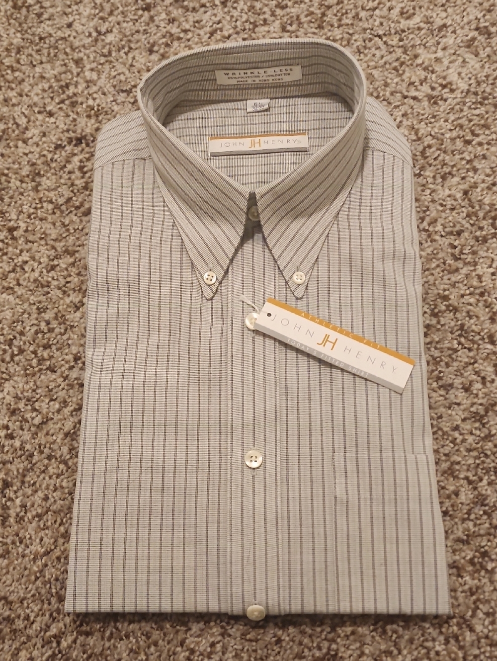 John Henry-  Button-Down Dress Shirt - 15.5-32/33